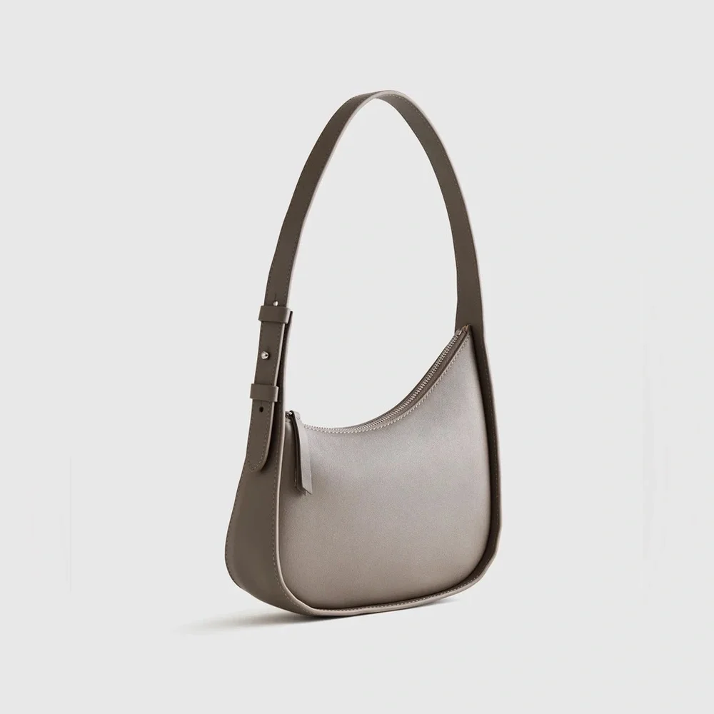 NWT Quince Italian Leather Asymmetrical Mini Shoulder Bag - Picture 5 of 7